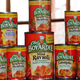 Cans of Chef Boyardee products in a stack